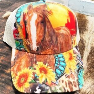 Wild Horse Mesh Ponytail Hat